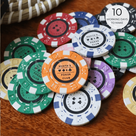 Personalized - Poker Club - 100 Chips Only | Cardboard Box - LemonadeLuxe Gifting