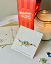 Personalized - Rakhi - Evil Eye - Hexagon With Initial - Sold Individually - Lemonade