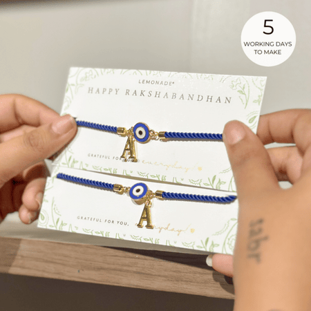 Personalized - Rakhi - Evil Eye - Initial - Sold Individually - LemonadeLuxe Gifting