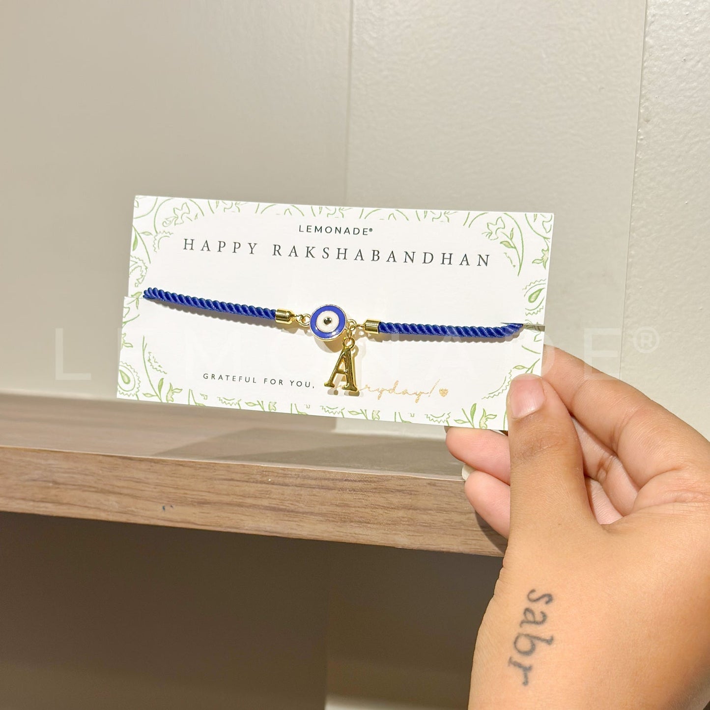 Personalized - Rakhi - Evil Eye - Initial - Sold Individually - LemonadeLuxe Gifting