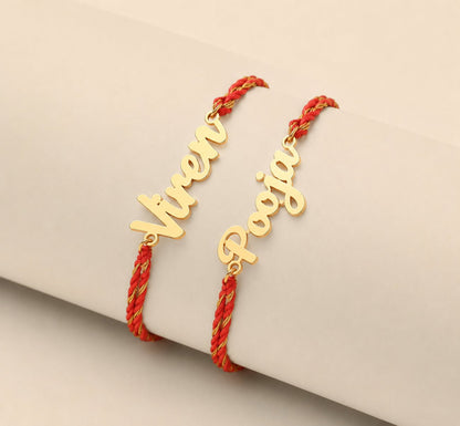 Sibling Duo Rakhi Set featuring two matching handcrafted rakhis with premium threads, designed for celebrating the bond between siblings on Raksha Bandhan.