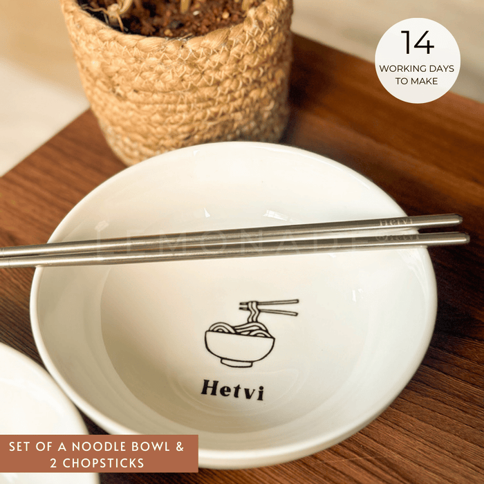 Personalized ceramic ramen bowl for an authentic noodle experience