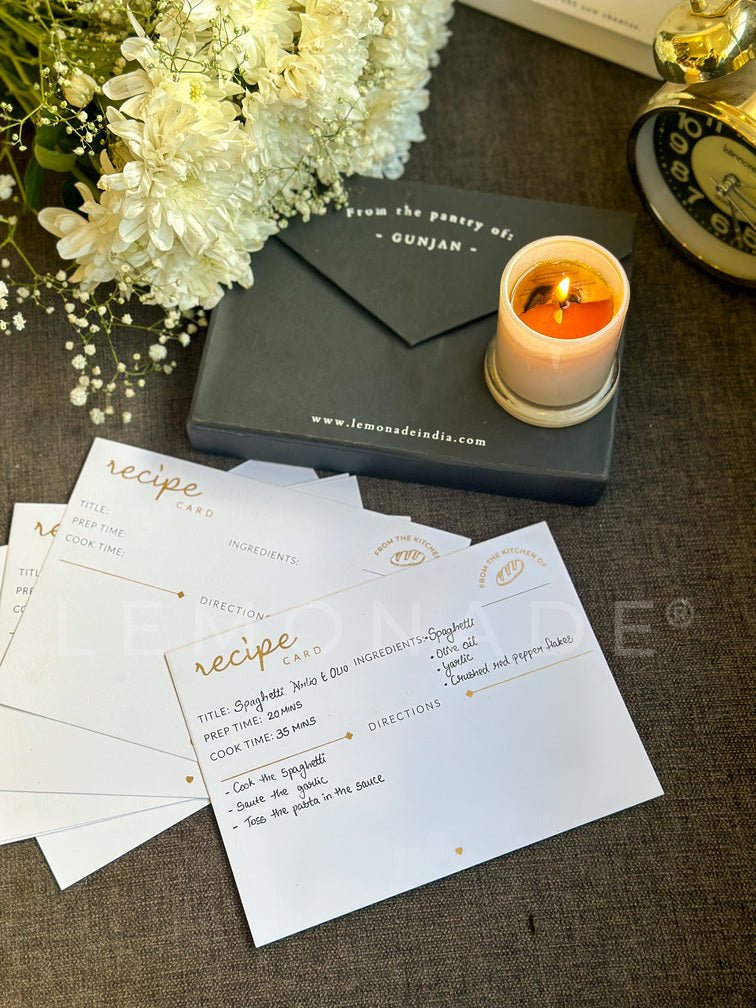 Personalized Recipe Cards Set - Set of 30 - From the Kitchen of - LemonadeHome
