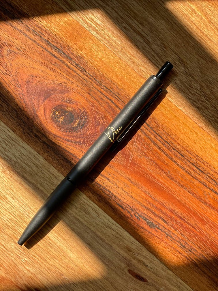 Personalized - Retractable Ball Pen - Black - LemonadeStationery