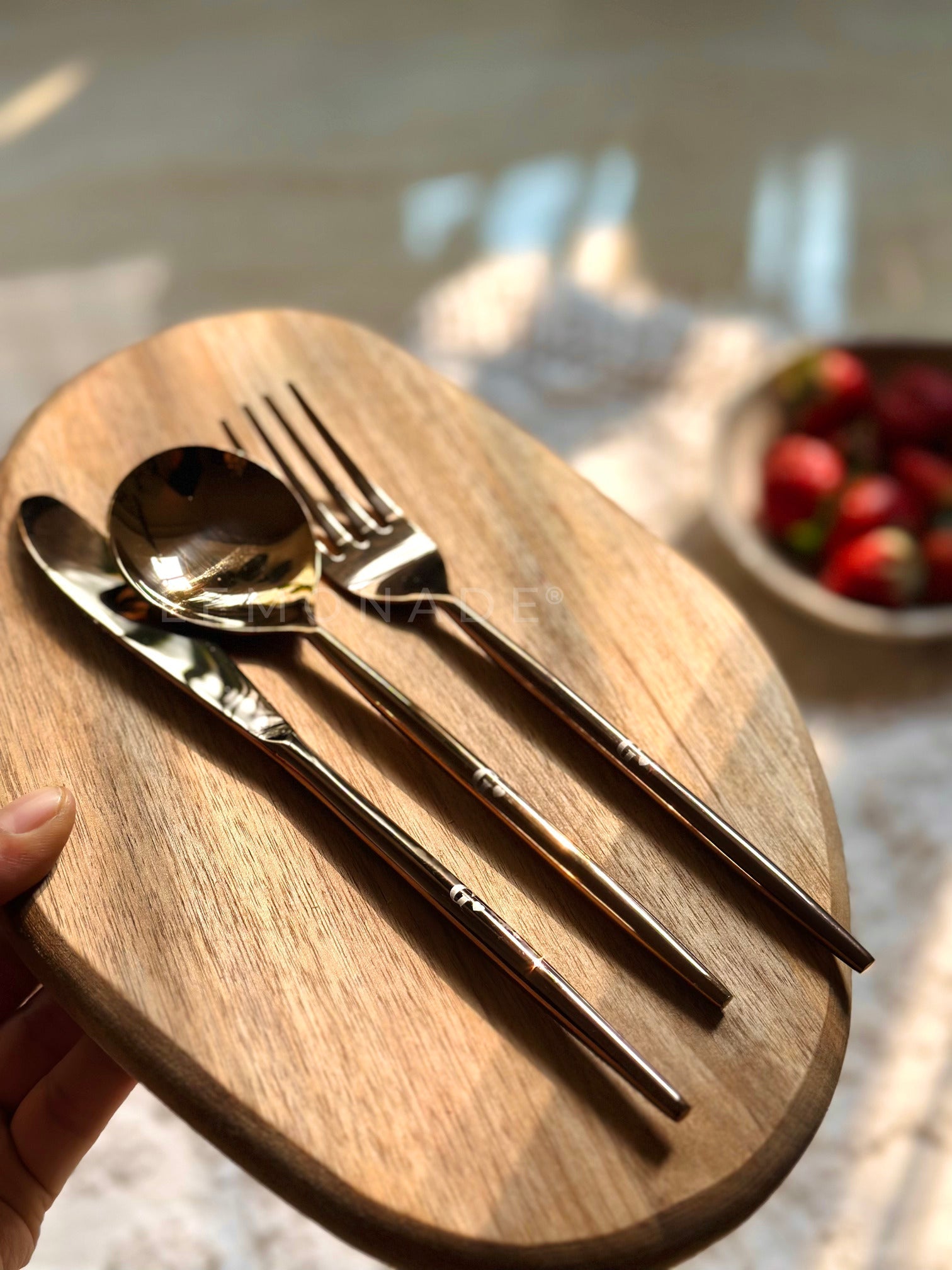 Personalized - Rose Gold Cutlery - Set of 4 - LemonadeHome