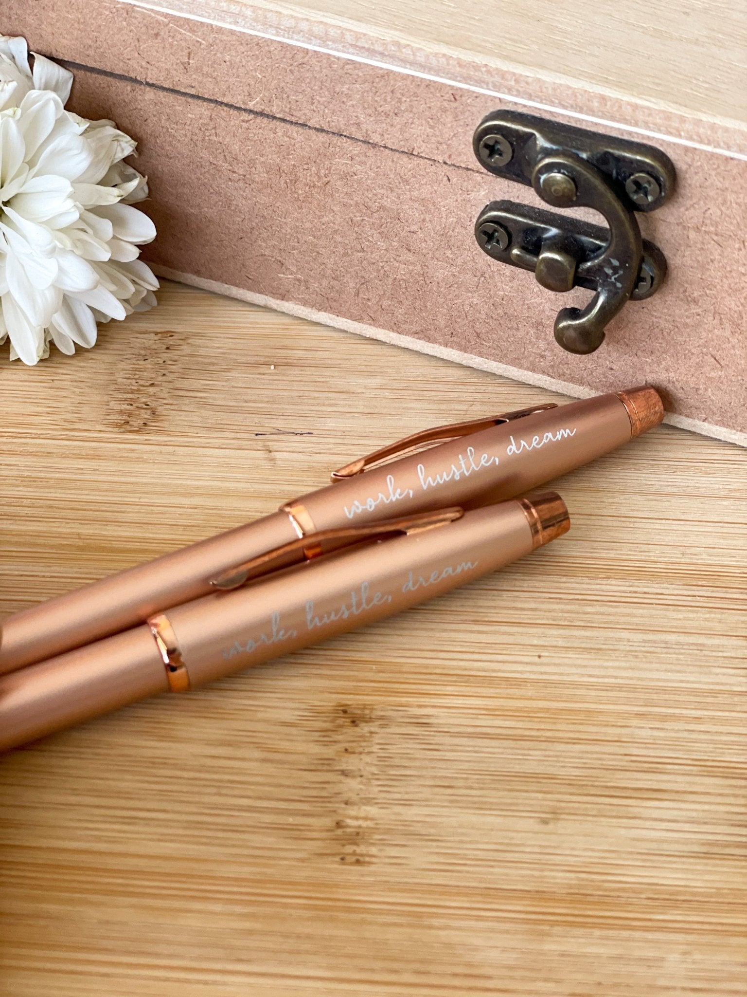 Personalized - Rose Gold Rollerball Pen - LemonadeStationery