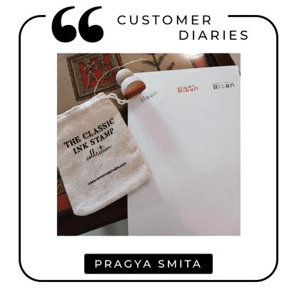 Personalized - Rubber/Ink Stamps with Hand - Carved Round Wooden Handle - LemonadeCustom Stamps