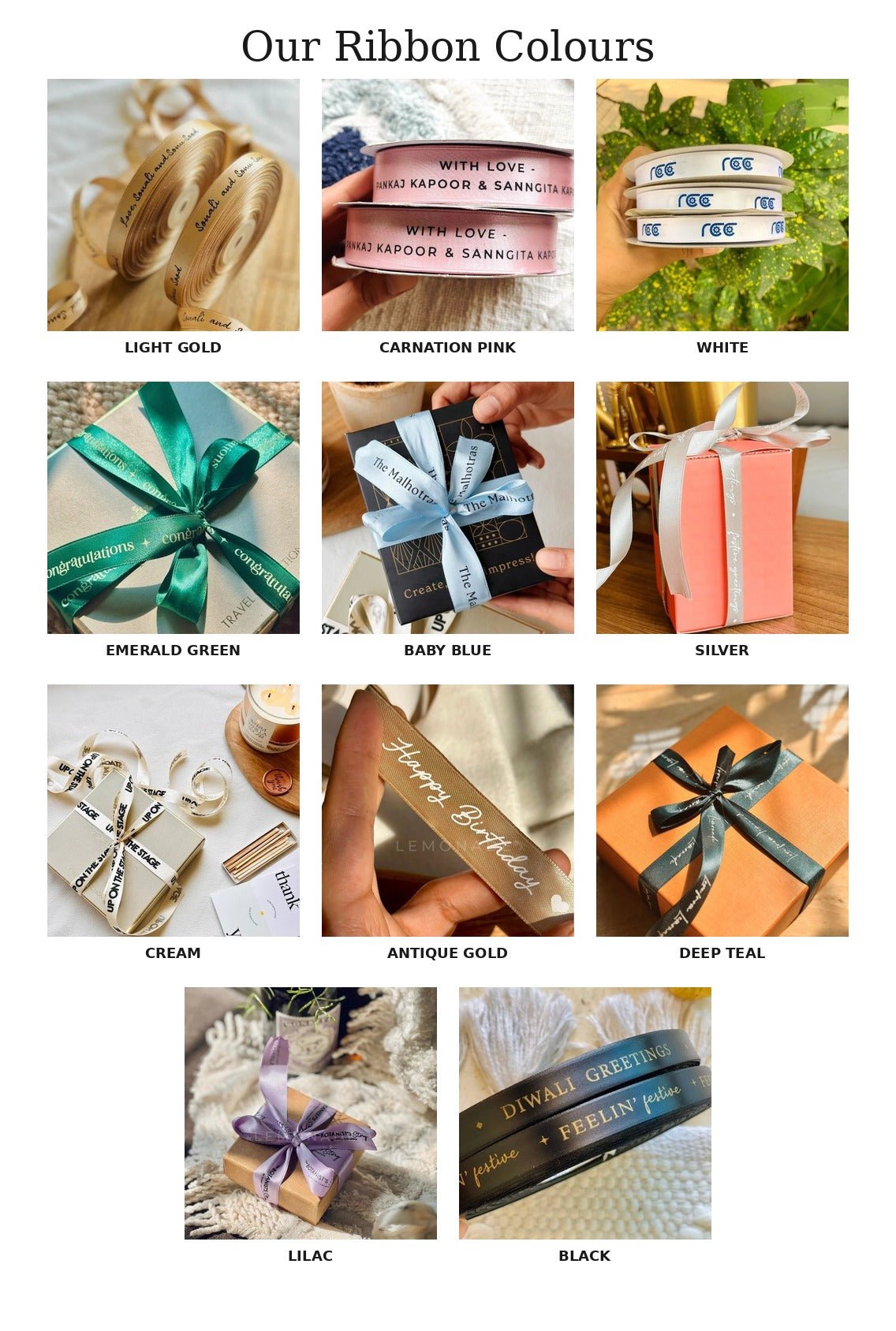 Personalized - Satin Ribbon - 38mm - LemonadeStationery