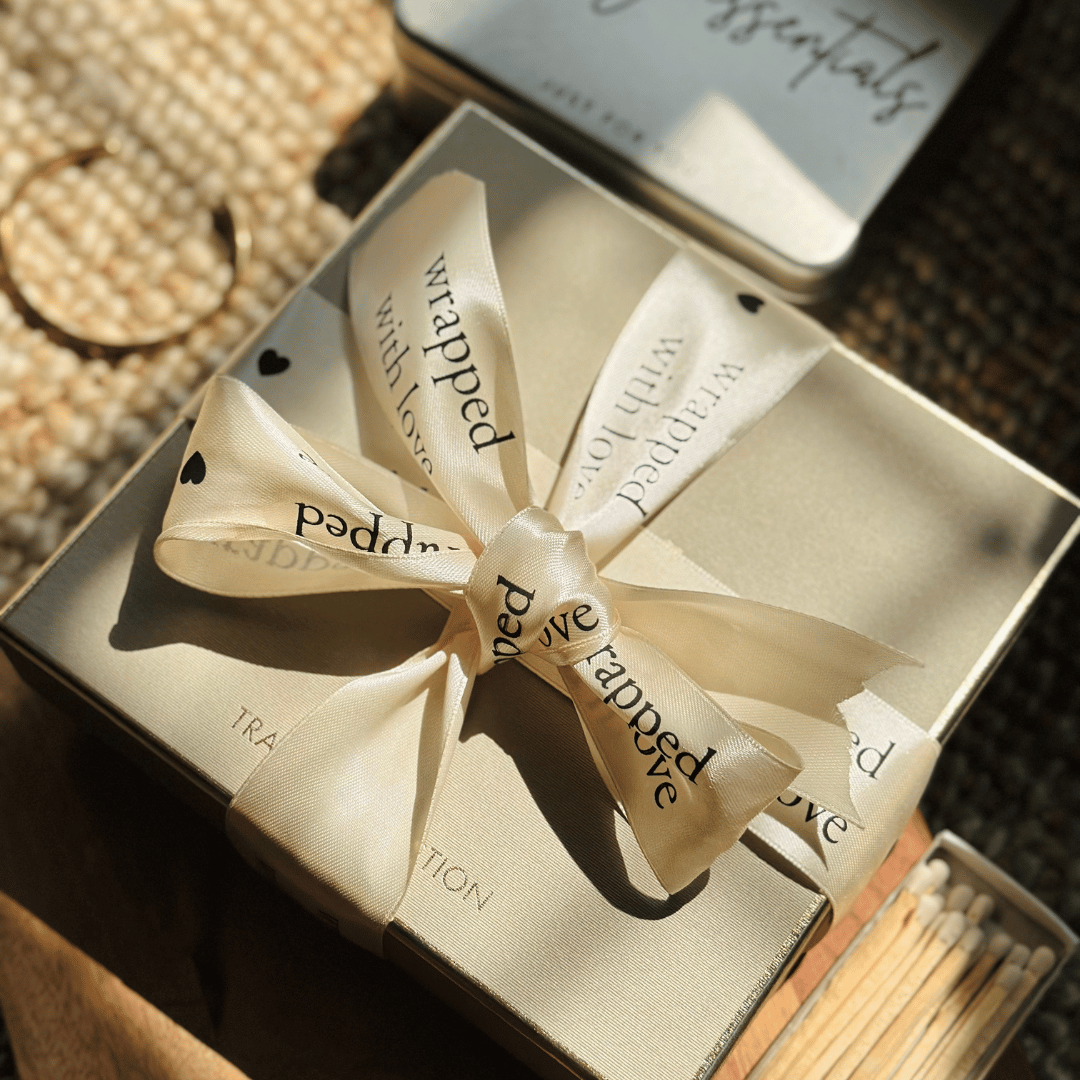 Personalized satin ribbon in vibrant colors for gifts, celebrations, and special events Cream - 38mm - LemonadeStationery