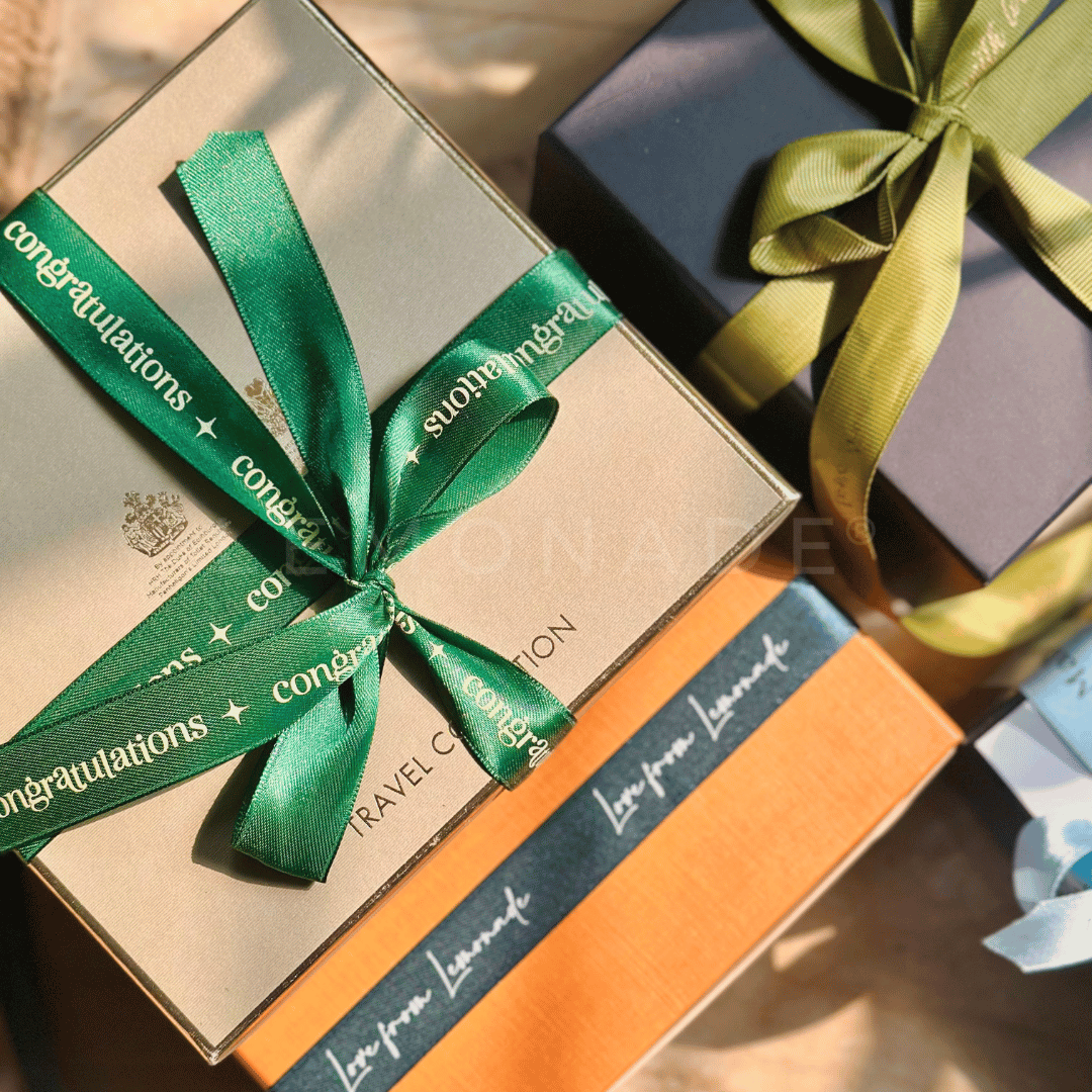 Personalized satin ribbon in vibrant colors for gifts, celebrations, and special events.
Emerald Green - LemonadeStationery