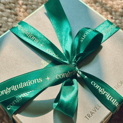 Personalized - Satin Ribbon - Emerald Green - LemonadeStationery