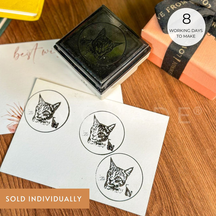 Personalized - Self Ink Cat Stamp - LemonadeCustom Stamps