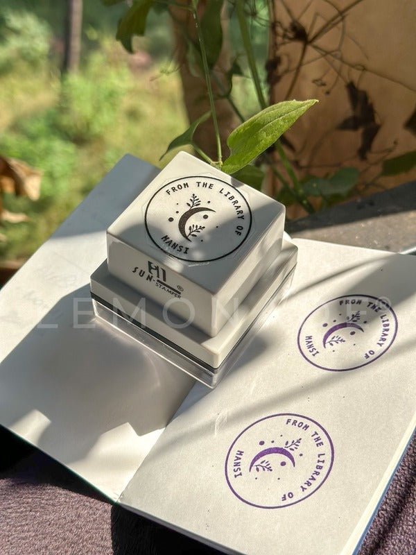 Personalized - Self Ink Stamp - Moon Nights Luna - LemonadeCustom Stamps