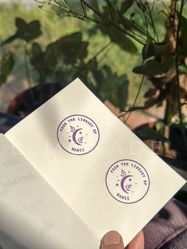 Personalized - Self Ink Stamp - Moon Nights Luna - LemonadeCustom Stamps