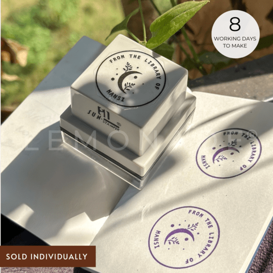 Personalized - Self Ink Stamp - Moon Nights Luna - LemonadeCustom Stamps