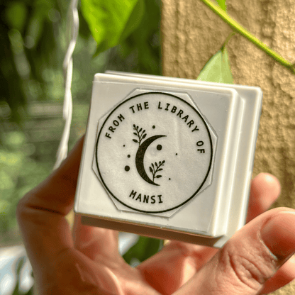 Personalized - Self Ink Stamp - Moon Nights Luna - LemonadeCustom Stamps