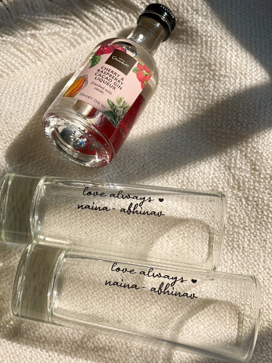 Personalized - Shot Glasses - Black - Set of 2 - LemonadeHome