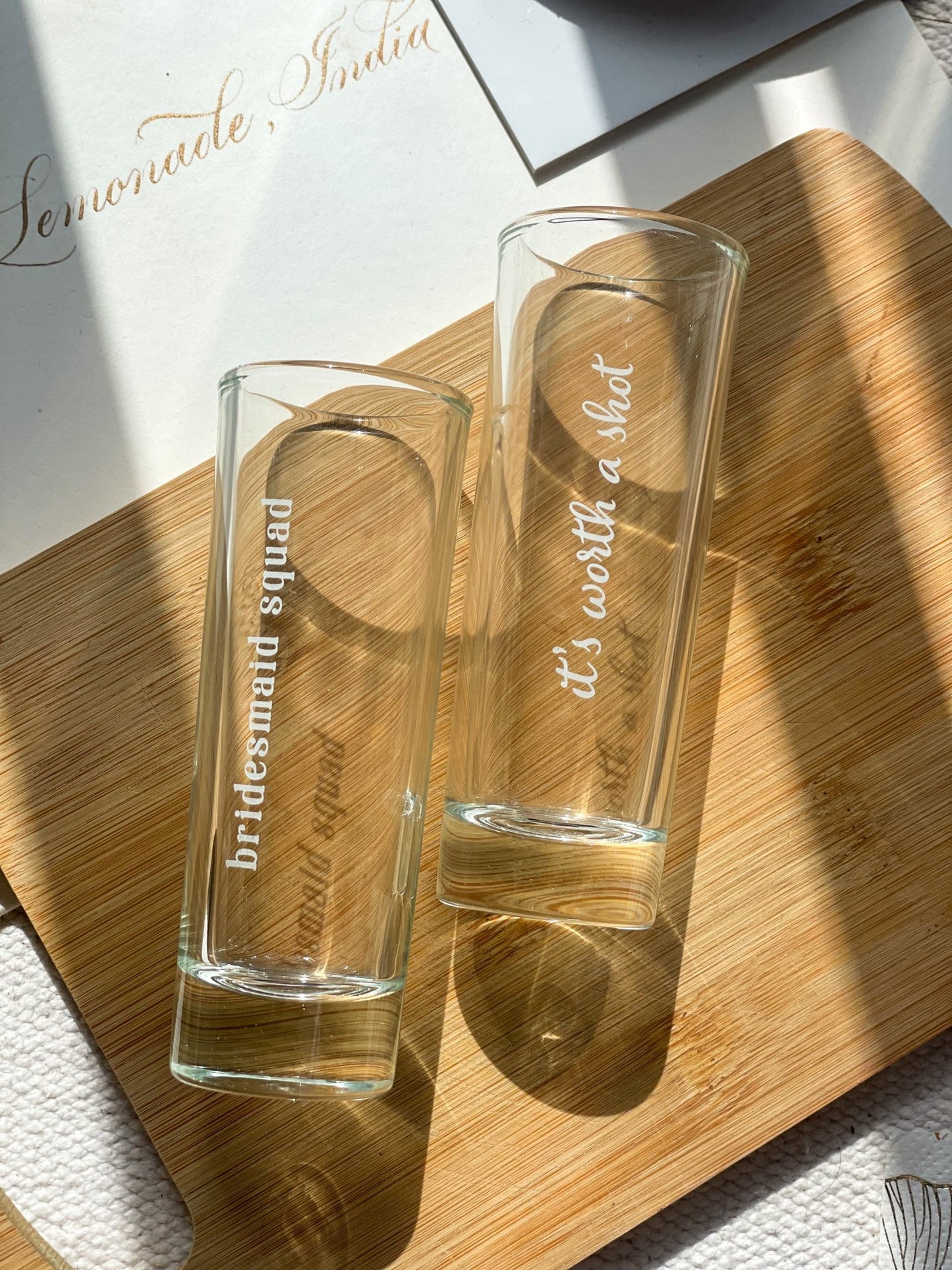 Personalized - Shot Glasses - Set of 2 - LemonadeHome