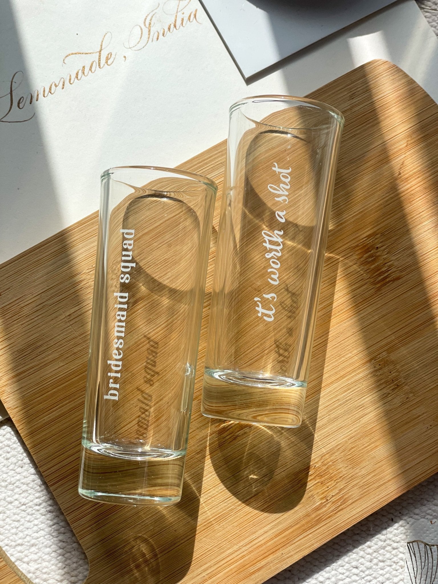 Personalized - Shot Glasses - Set of 2 - LemonadeHome