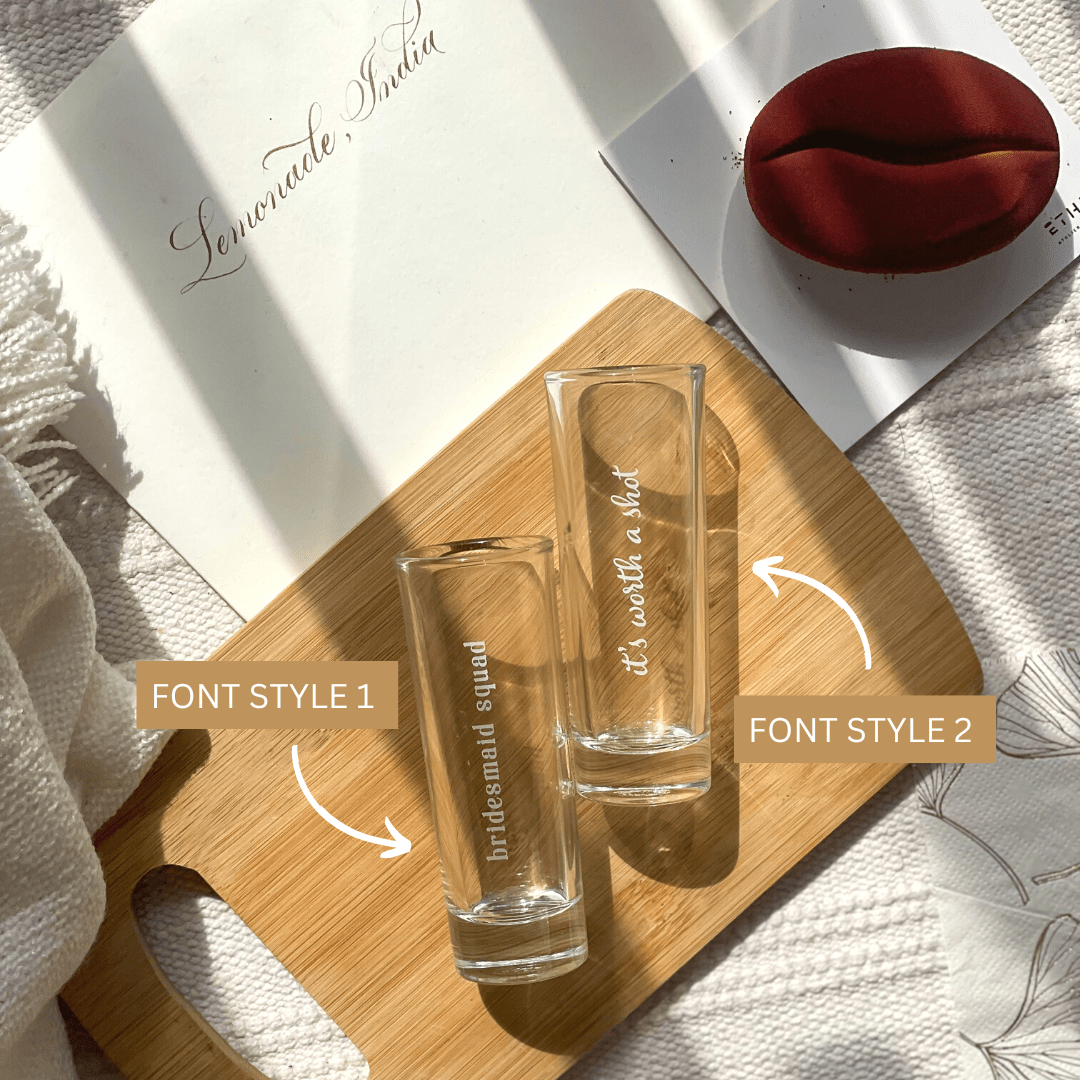 Personalized - Shot Glasses - Set of 2 - LemonadeHome