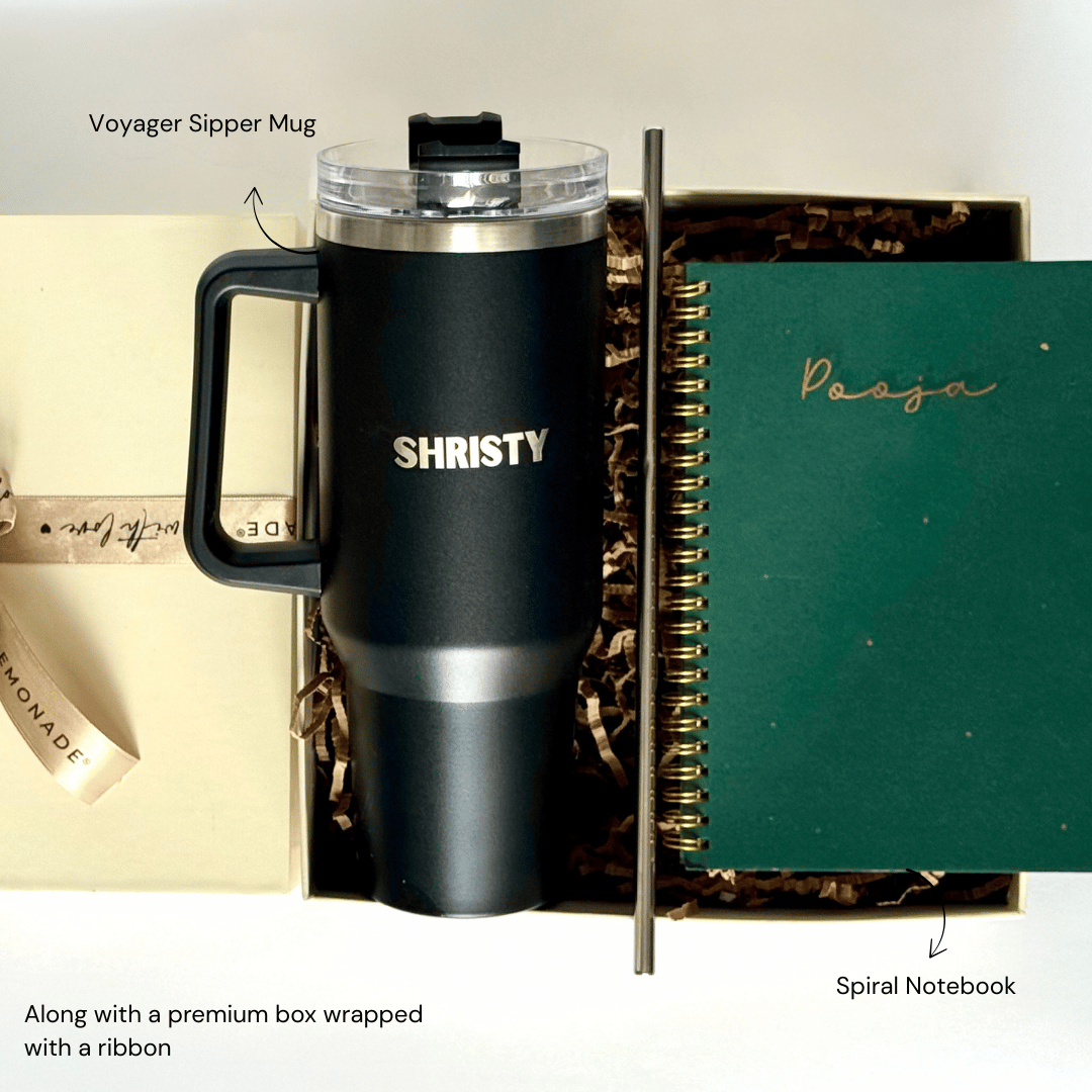 Personalized - Sip & Inspire Hamper with Gift Box - LemonadeLuxe Gifting
