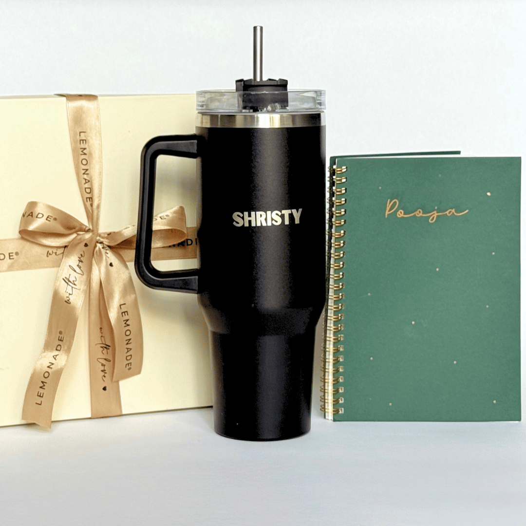 Personalized - Sip & Inspire Hamper with Gift Box - LemonadeLuxe Gifting