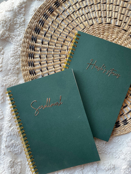 Personalized - Spiral Notebook - Gold Foiled Cursive - LemonadeStationery