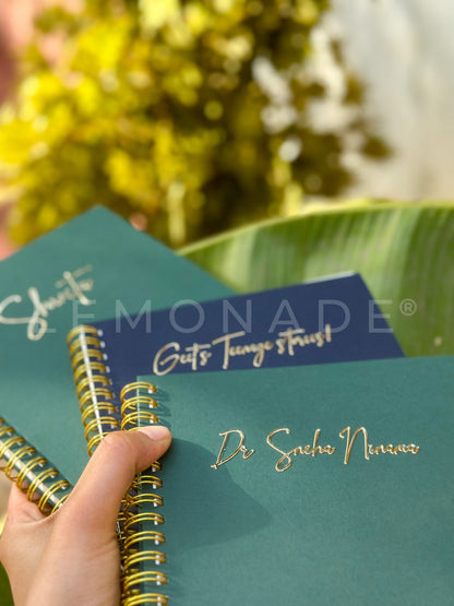 Personalized - Spiral Notebook - Gold Foiled Cursive - LemonadeStationery