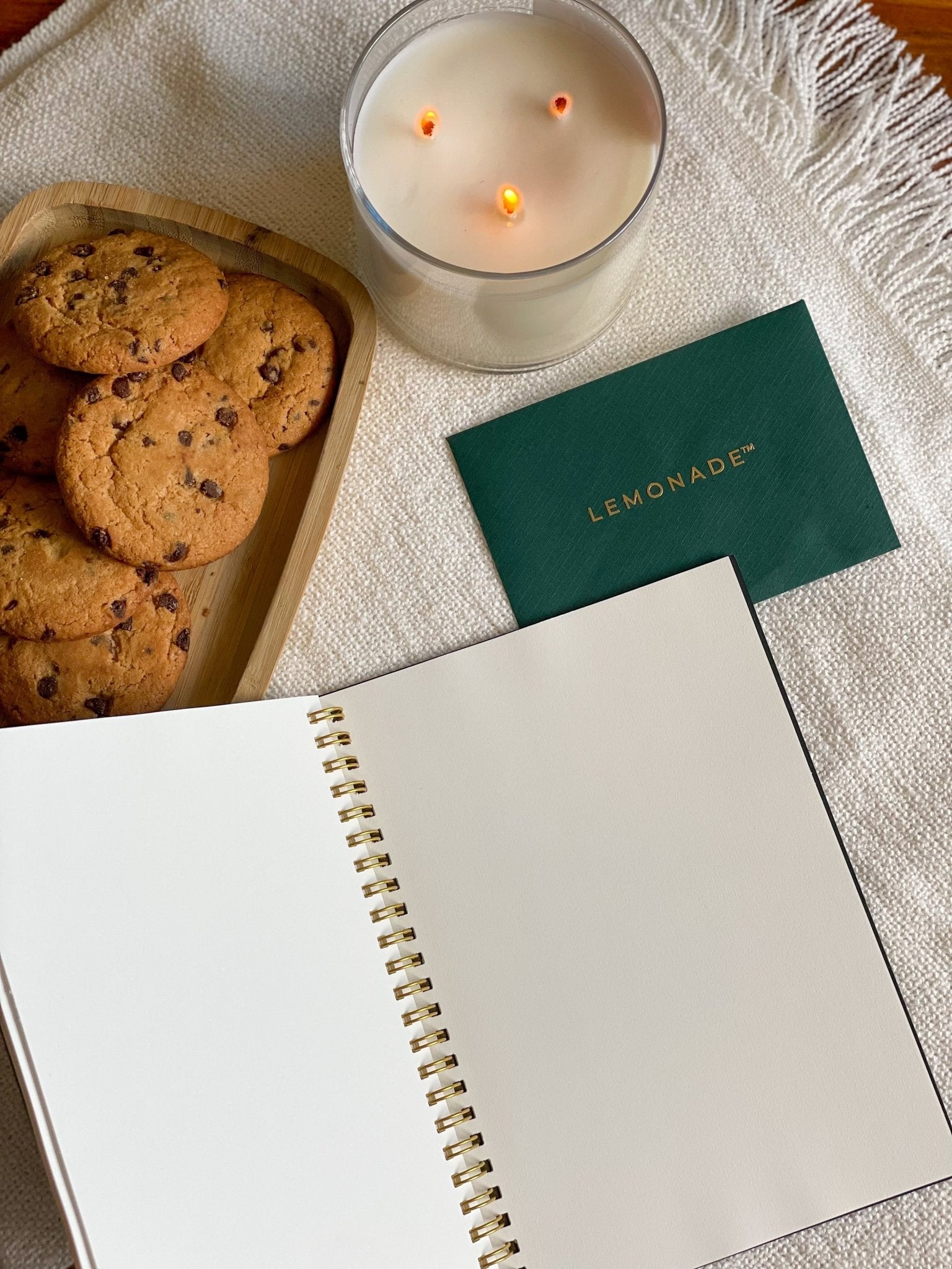 Personalized - Spiral Notebook - Gold Speck - Green - LemonadeStationery