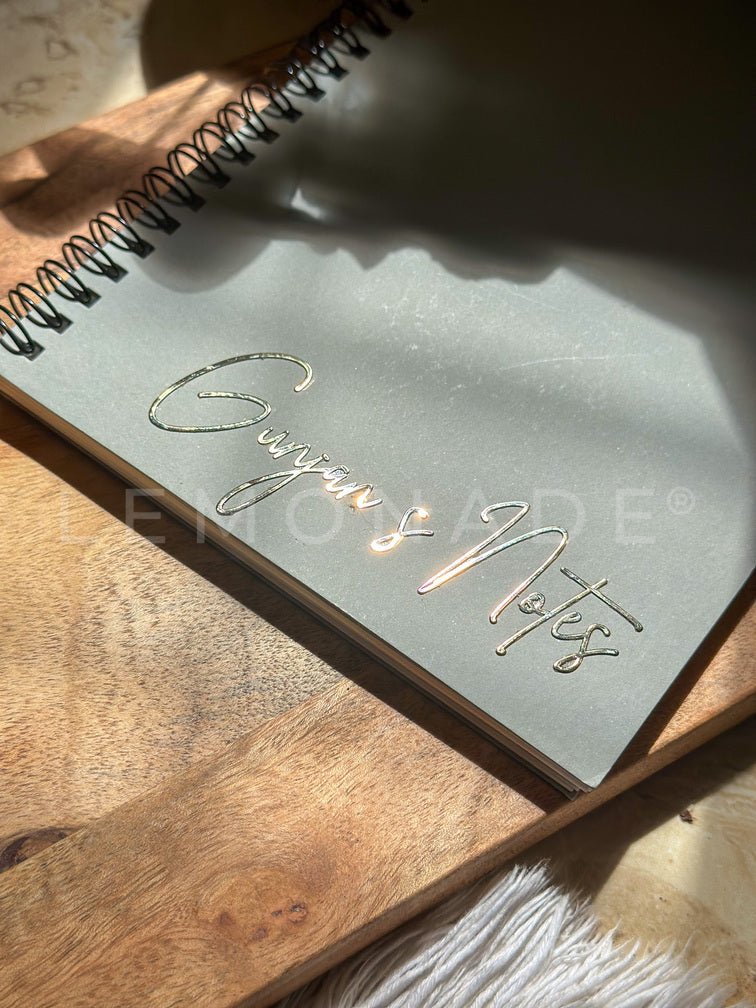 Personalized - Spiral Notebook - Grey - LemonadeStationery