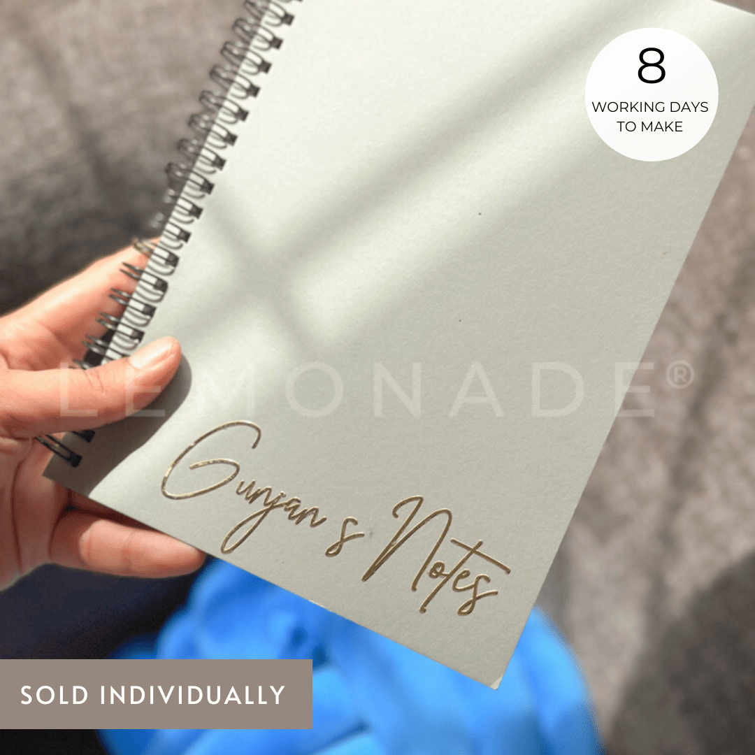 Personalized - Spiral Notebook - Grey - LemonadeStationery