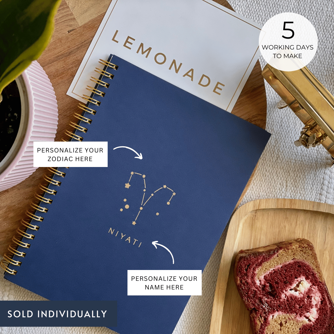 Personalized spiral notebook with customizable design