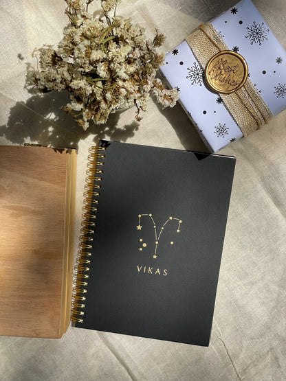 Personalized - Spiral Notebook - Zodiac Signs - LemonadeStationery