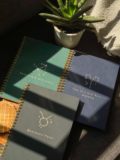 Personalized - Spiral Notebook - Zodiac Signs - LemonadeStationery