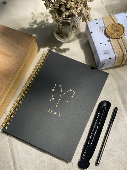 Personalized - Spiral Notebook - Zodiac Signs - LemonadeStationery