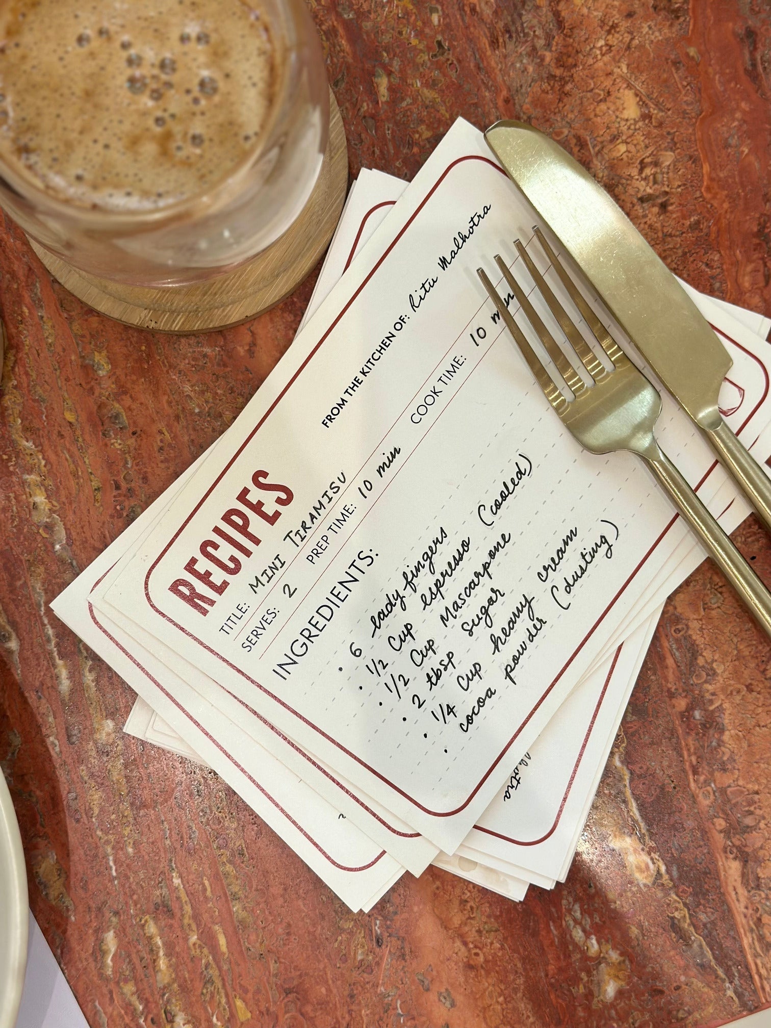 Personalized - The Signature Recipe Card - Set of 30 - LemonadeHome