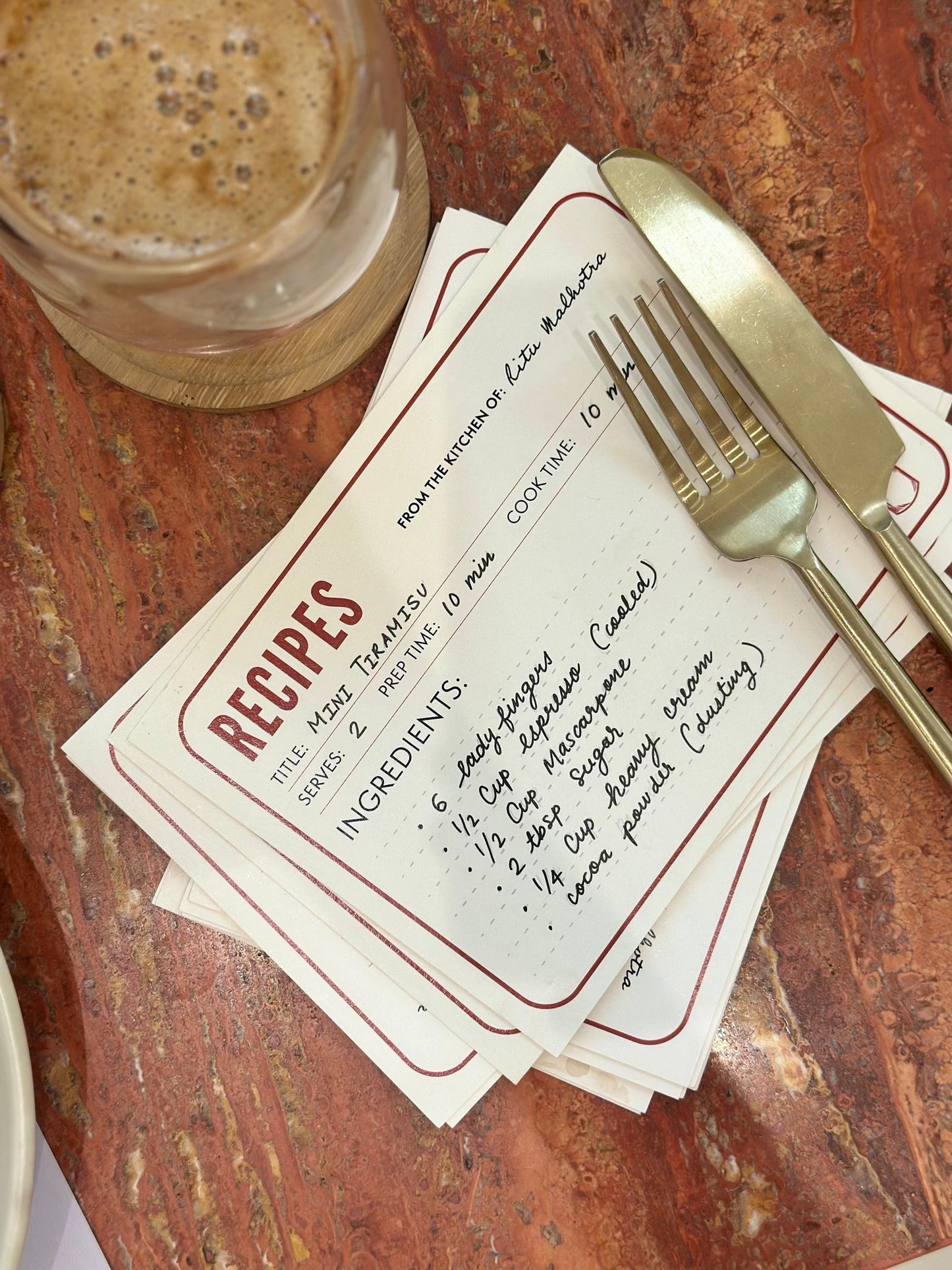 Personalized - The Signature Recipe Card - Set of 30 - LemonadeHome