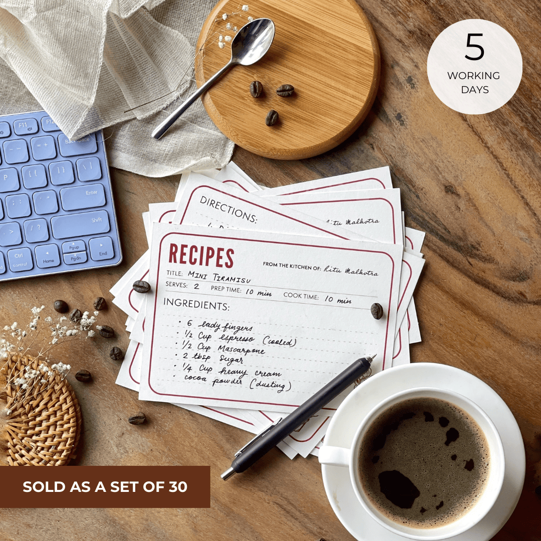 Personalized - The Signature Recipe Card - Set of 30 - LemonadeHome