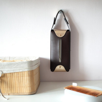 Personalized Tissue Box Cover - Vegan Leather - Lemonade