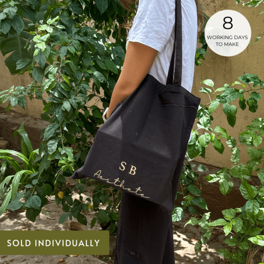 Personalized - Tote Bag - Black - Acronym - LemonadeHome