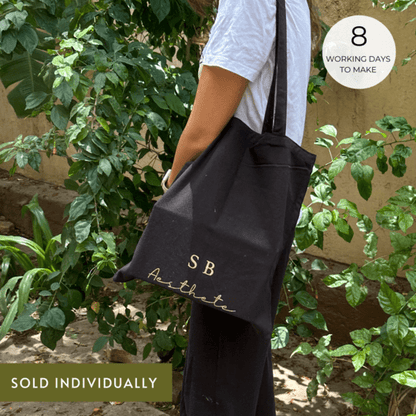 Personalized - Tote Bag - Black - Acronym - LemonadeHome
