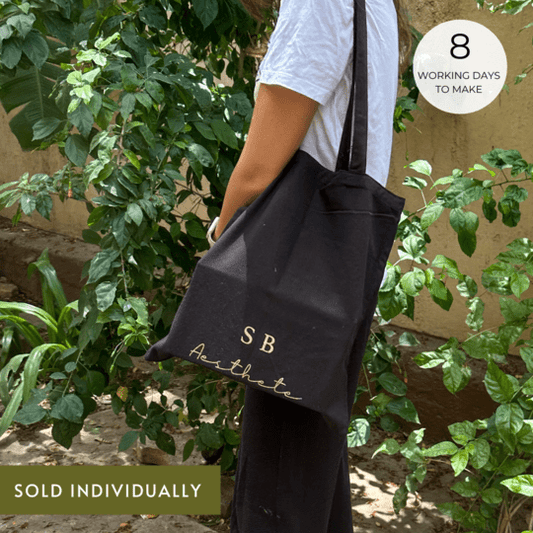 Personalized - Tote Bag - Black - Acronym - LemonadeHome