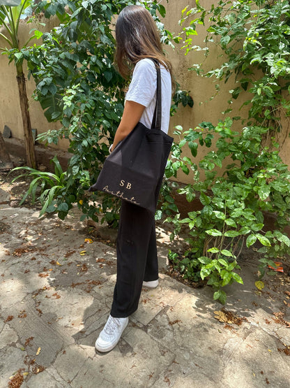 Personalized - Tote Bag - Black - Acronym - LemonadeHome