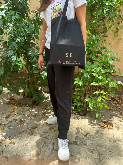Personalized - Tote Bag - Black - Acronym - LemonadeHome