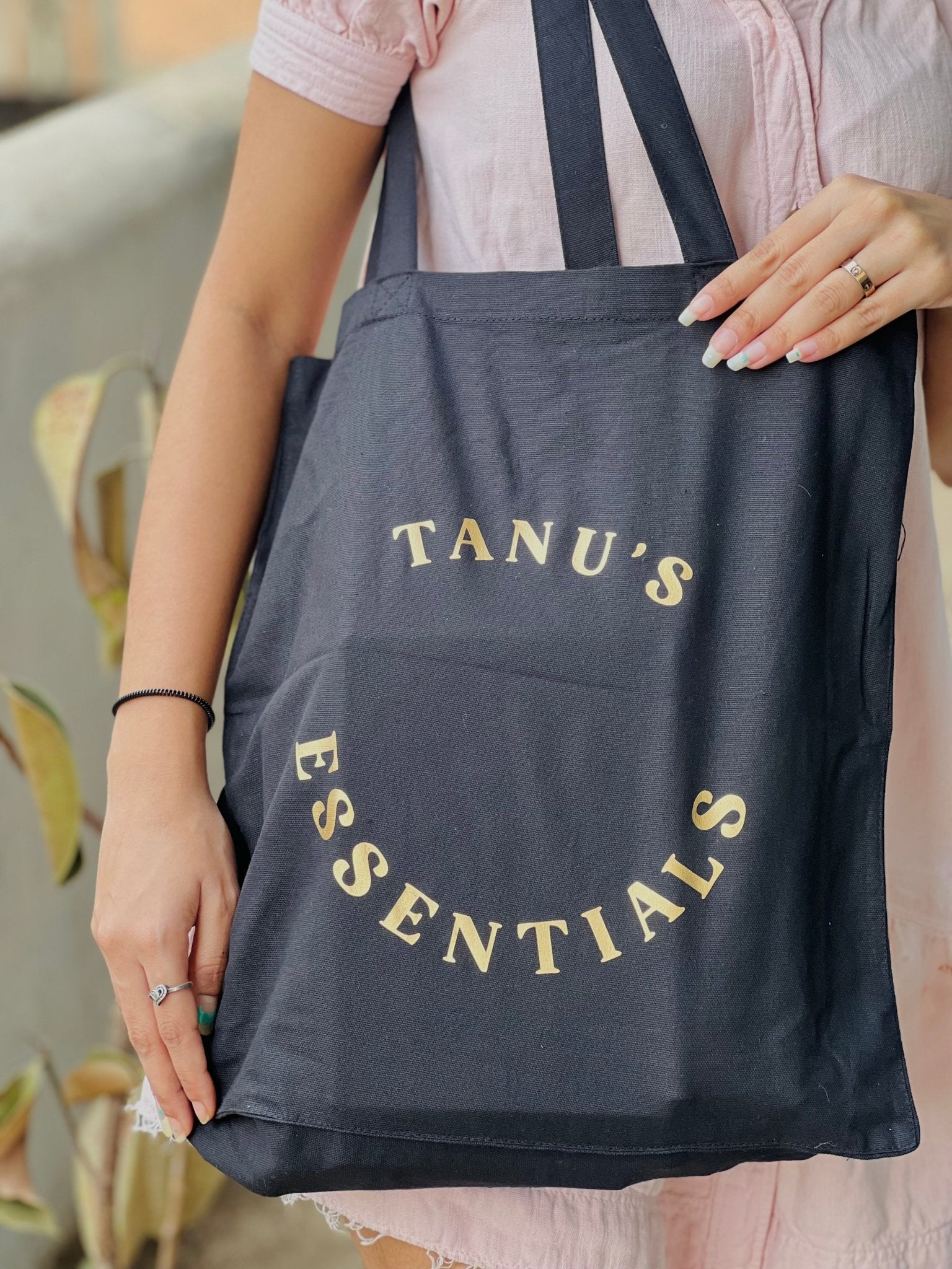 Personalized - Tote Bag - Black - Essentials - LemonadeHome