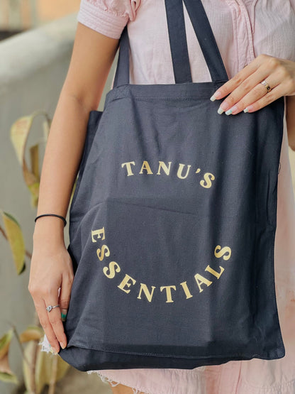 Personalized - Tote Bag - Black - Essentials - LemonadeHome