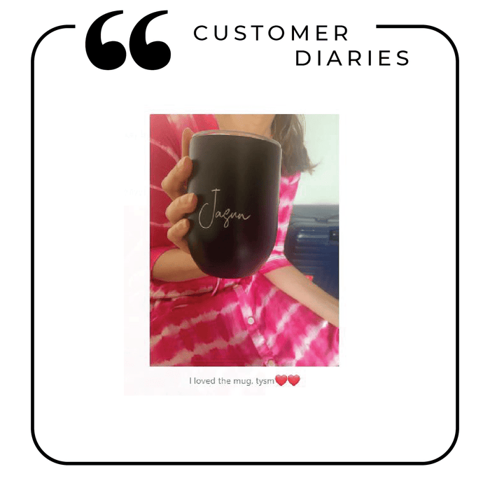 Personalized Travel Mug - Signature - Black - LemonadeHome