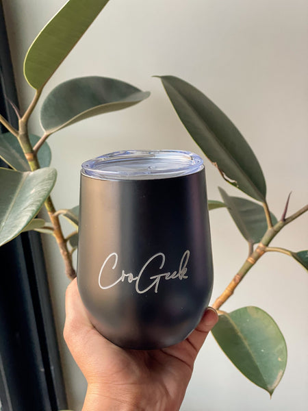 Personalized Travel Mug - Signature - Black - LemonadeHome