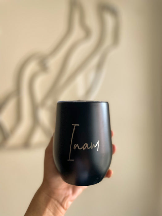 Personalized Travel Mug - Signature - Black - LemonadeHome