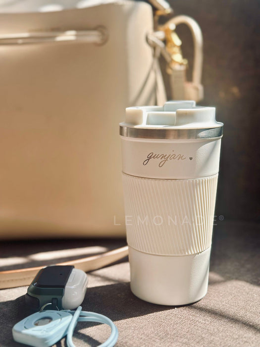 Personalized - Travel Mug - Without Temperature - Cursive - LemonadeHome